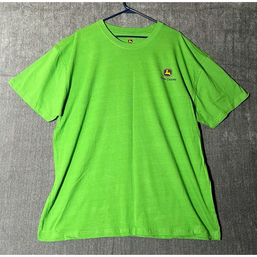 John Deere Men's 2XL Green Short Sleeve Crew Neck Cotton Knit Graphic T-Shirt